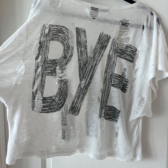 The Clas-sic Distressed "Hi / Bye" Graphic Oversized Tee - Made in USA - Picture 9 of 9
